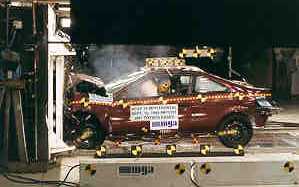 NCAP 1997 Toyota Paseo front crash test photo