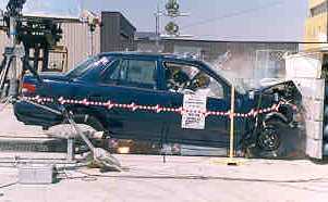 NCAP 1997 Kia Sephia front crash test photo