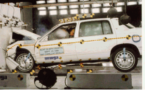 NCAP 1997 Cadillac DeVille front crash test photo