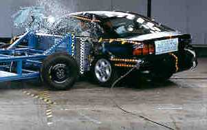NCAP 1998 Ford Mustang side crash test photo