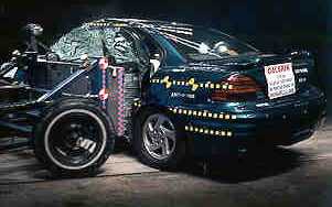 NCAP 1999 Pontiac Grand Am side crash test photo