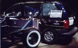 NCAP 2000 Dodge Caravan side crash test photo