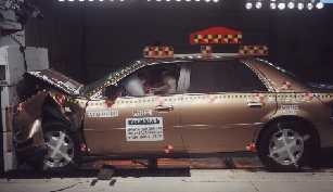 NCAP 2000 Cadillac DeVille front crash test photo