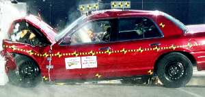 NCAP 2001 Ford Crown Victoria front crash test photo