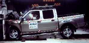 NCAP 2001 Nissan Frontier front crash test photo