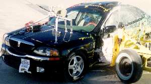 NCAP 2001 Lincoln LS side crash test photo