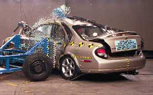 NCAP 2001 Nissan Maxima side crash test photo