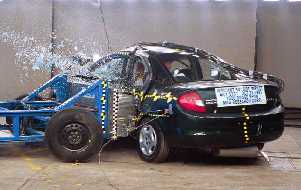 NCAP 2001 Dodge Neon side crash test photo