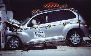 NCAP 2001 Chrysler PT Cruiser front crash test photo