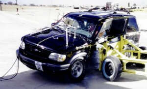NCAP 2001 Ford Explorer side crash test photo