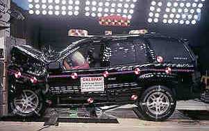 NCAP 2001 Jeep Grand Cherokee front crash test photo