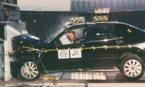 NCAP 2002 Saab 9-5 front crash test photo