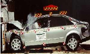 NCAP 2002 Audi A4 front crash test photo