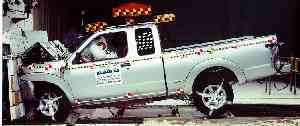 NCAP 2002 Nissan Frontier front crash test photo