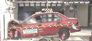 NCAP 2002 Mitsubishi Lancer front crash test photo