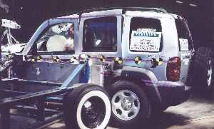 NCAP 2002 Jeep Liberty side crash test photo