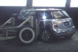 NCAP 2002 Mini Cooper side crash test photo