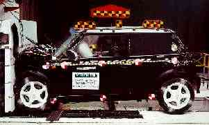 NCAP 2002 Mini Cooper front crash test photo