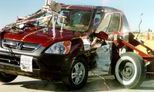 NCAP 2002 Honda CR-V side crash test photo