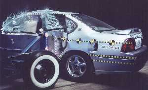 NCAP 2002 Chevrolet Impala side crash test photo
