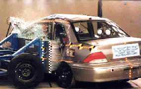 NCAP 2002 Mitsubishi Lancer side crash test photo