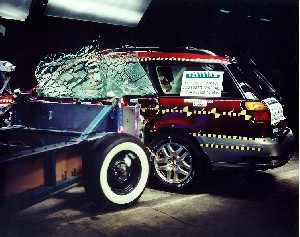 NCAP 2002 Subaru Outback side crash test photo