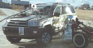 NCAP 2003 Toyota 4Runner side crash test photo