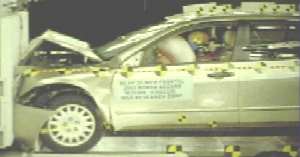 NCAP 2003 Honda Accord front crash test photo