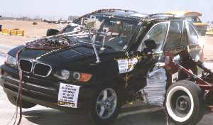 NCAP 2003 BMW X5 side crash test photo