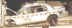 NCAP 2003 Ford Crown Victoria front crash test photo