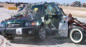 NCAP 2003 Subaru Forester side crash test photo