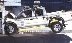 NCAP 2003 Toyota Tacoma front crash test photo
