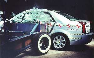 NCAP 2003 Cadillac CTS side crash test photo