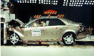 NCAP 2003 Cadillac CTS front crash test photo