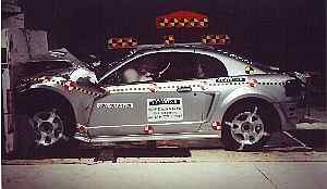 NCAP 2003 Ford Mustang front crash test photo