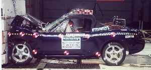 2003 Mazda Miata in an NHTSA crash test