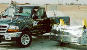 NCAP 2003 Ford Ranger side crash test photo