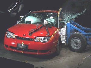 NCAP 2004 Saturn Ion side crash test photo
