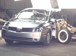 NCAP 2004 Nissan Quest side crash test photo