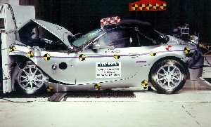 NCAP 2005 BMW Z4 front crash test photo