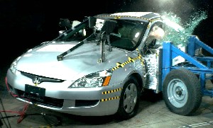 NCAP 2005 Honda Accord side crash test photo
