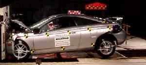 NCAP 2005 Toyota Celica front crash test photo