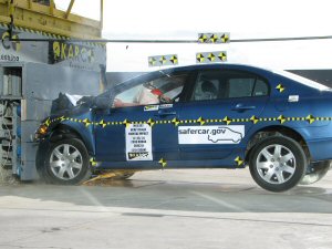 NCAP 2006 Honda Civic front crash test photo