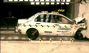 NCAP 2006 Mitsubishi Lancer front crash test photo