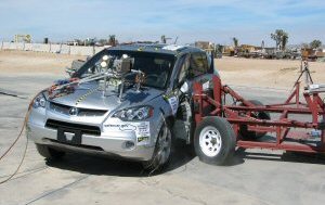 NCAP 2007 Acura RDX side crash test photo