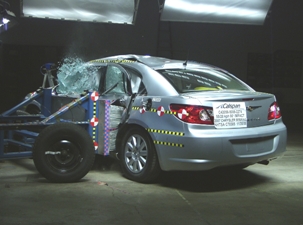 NCAP 2007 Chrysler Sebring side crash test photo