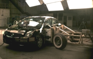 NCAP 2007 Nissan Sentra side crash test photo