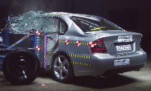 NCAP 2008 Subaru Legacy side crash test photo