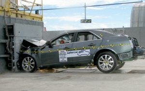 NCAP 2008 Cadillac CTS front crash test photo