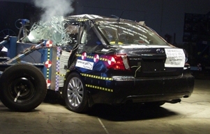 NCAP 2008 Subaru Impreza side crash test photo